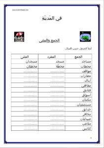 (المفرد والمثنى والجمع) في المدينة: مرافق المدينة